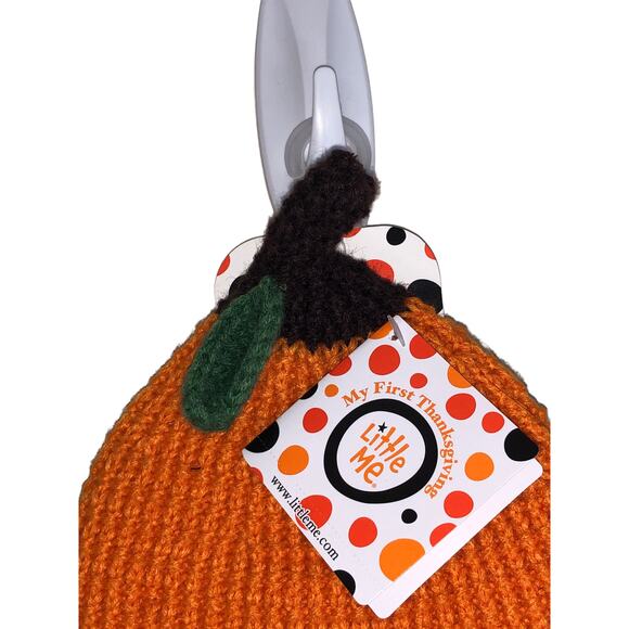 Autumn Fall Thanksgiving Halloween Pumpkin Skull Cap and Sock Set 0-12 months - Picture 3 of 4